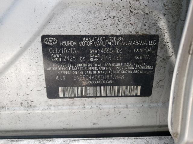 Photo 10 from auction – 2014 HYUNDAI SONATA SE with VIN 5NPEC4AC8EH827848