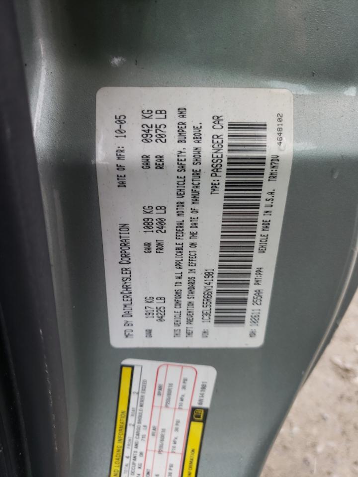 Photo 10 from auction – 2006 CHRYSLER SEBRING TO with VIN 1C3EL55R66N141981