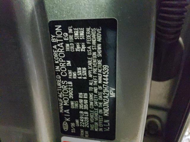 Photo 10 from auction – 2017 KIA SOUL with VIN KNDJN2A21H7444539