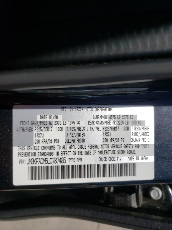 Photo 10 from auction – 2020 MAZDA CX-5 TOURI with VIN JM3KFACM5L0787485