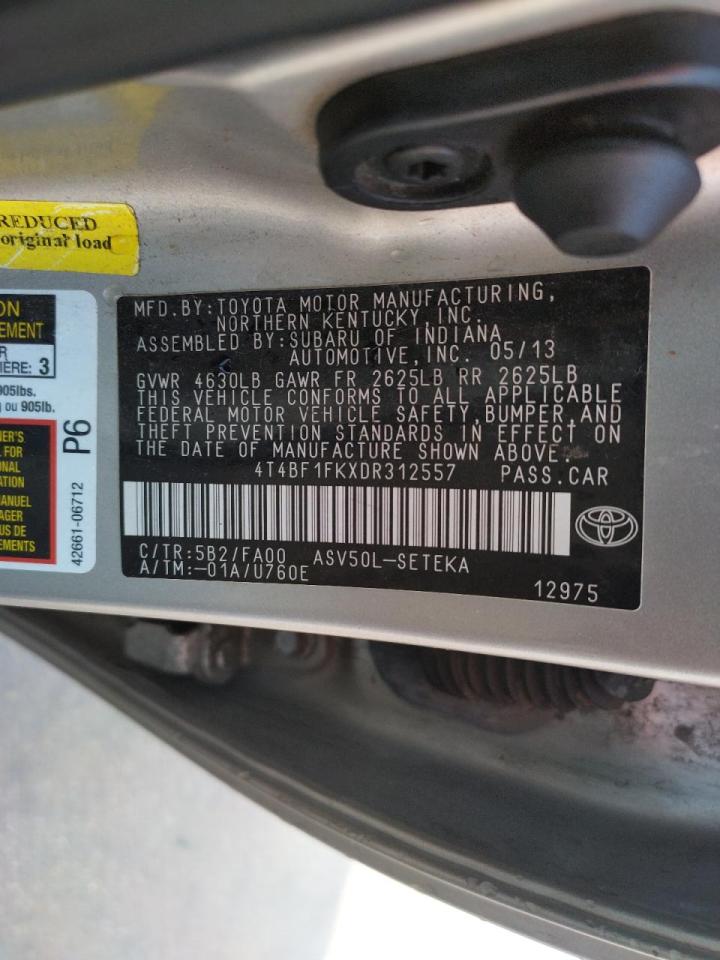 Photo 10 from auction – 2013 TOYOTA CAMRY L with VIN 4T4BF1FKXDR312557