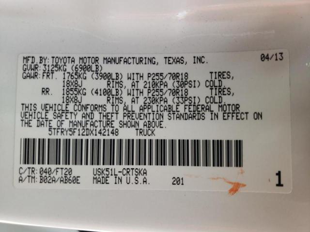 Photo 10 from auction – 2013 TOYOTA TUNDRA DOU with VIN 5TFRY5F12DX142148