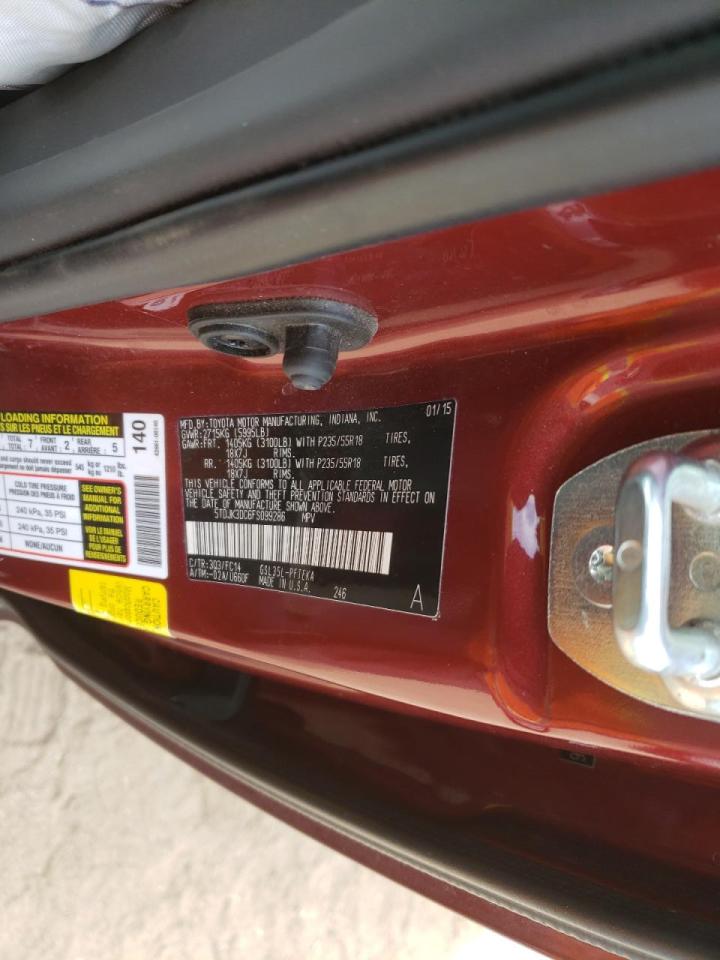 Photo 10 from auction – 2015 TOYOTA SIENNA LE with VIN 5TDJK3DC6FS099286