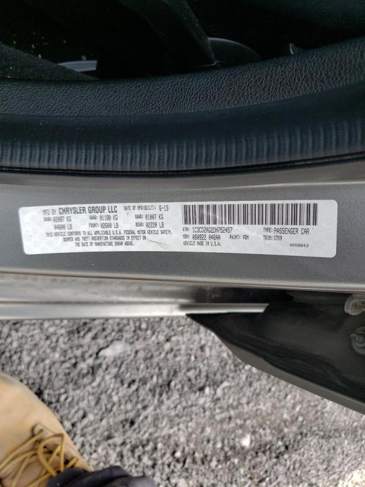 Photo 10 from auction – 2013 DODGE AVENGER SE with VIN 1C3CDZAG2DN752457