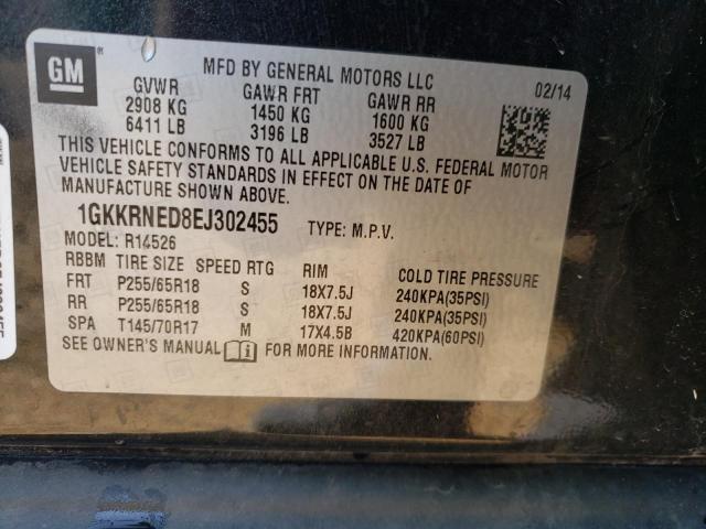 Photo 10 from auction – 2014 GMC ACADIA SLE with VIN 1GKKRNED8EJ302455
