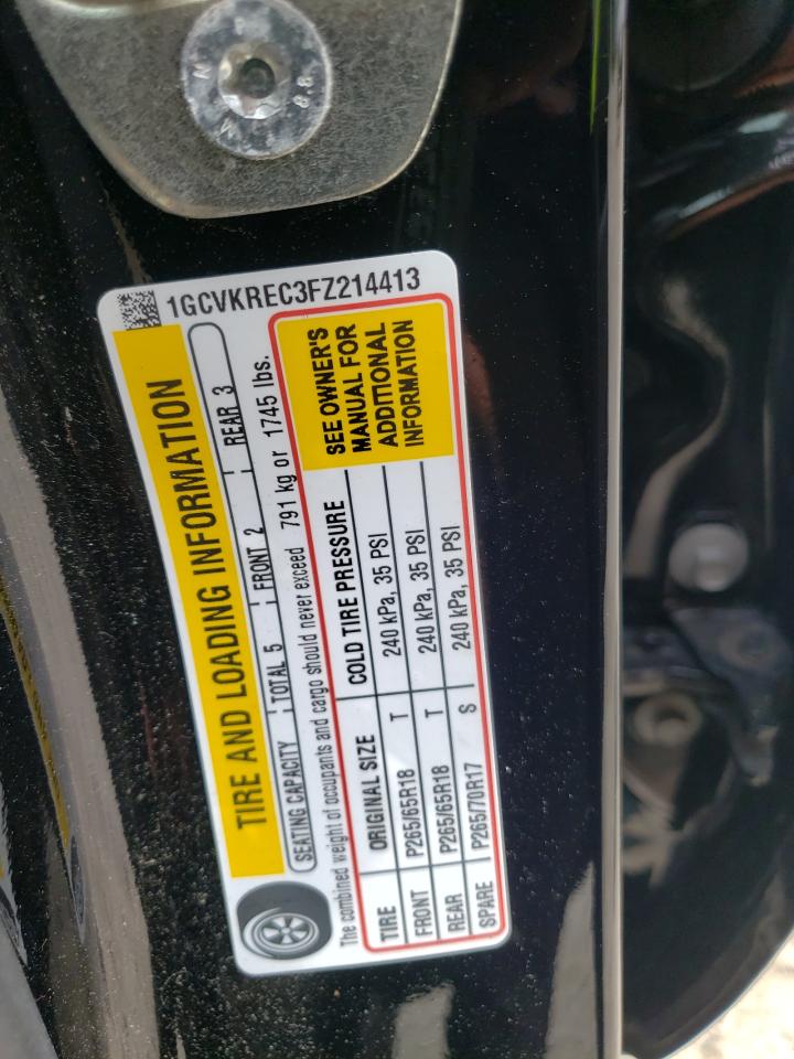 Photo 10 from auction – 2015 CHEVROLET SILVERADO with VIN 1GCVKREC3FZ214413