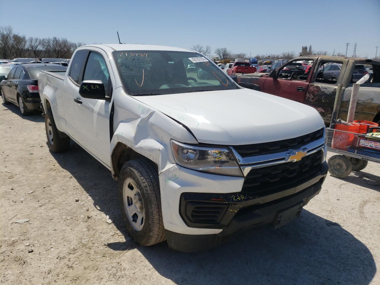 CHEVROLET COLORADO 2021 with VIN 1GCHSBEA1M1213484 - Photo from auction