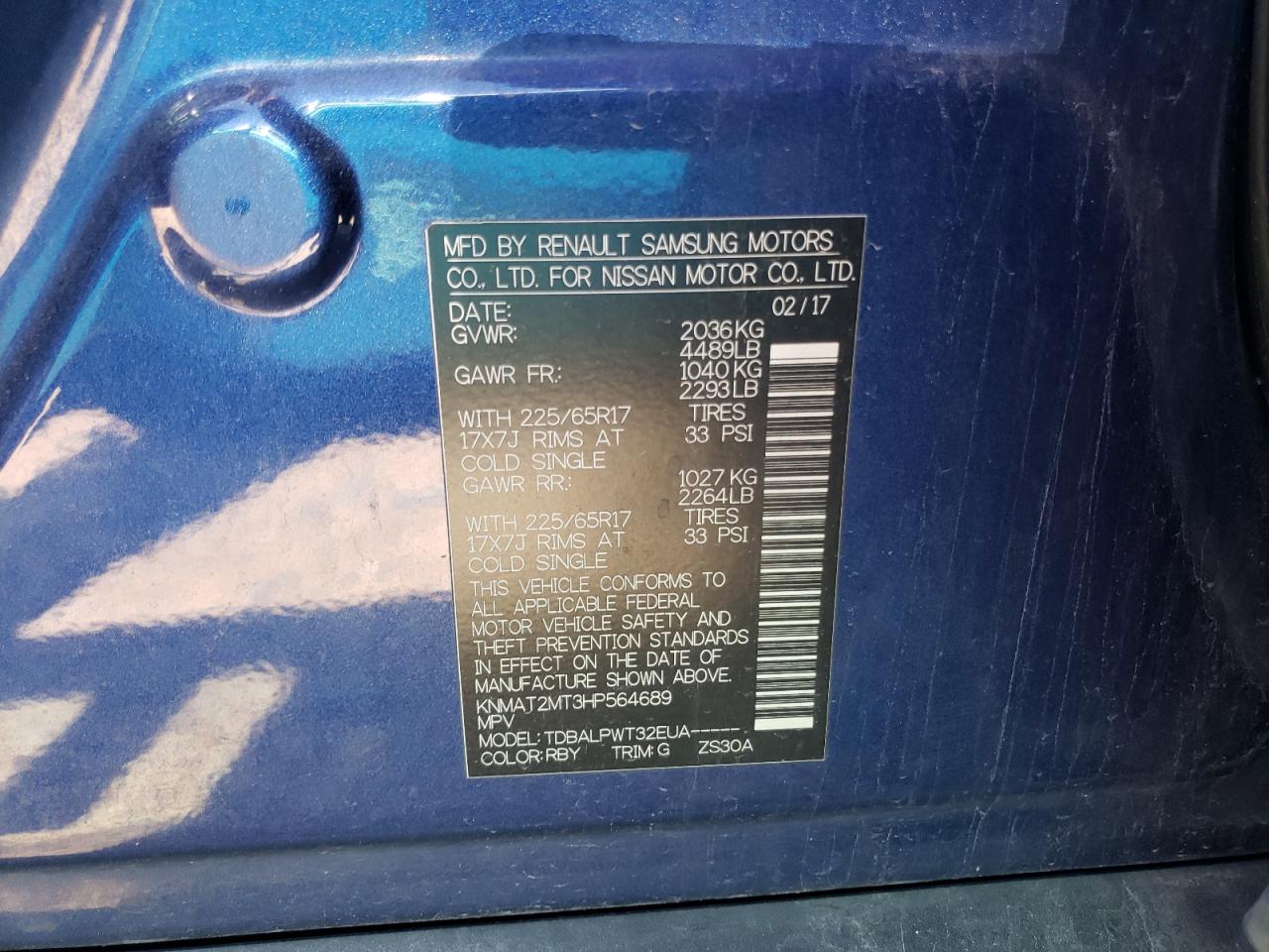 صورة رقم 18 من المزاد - 2017 NISSAN ROGUE S مع VIN KNMAT2MT3HP564689
