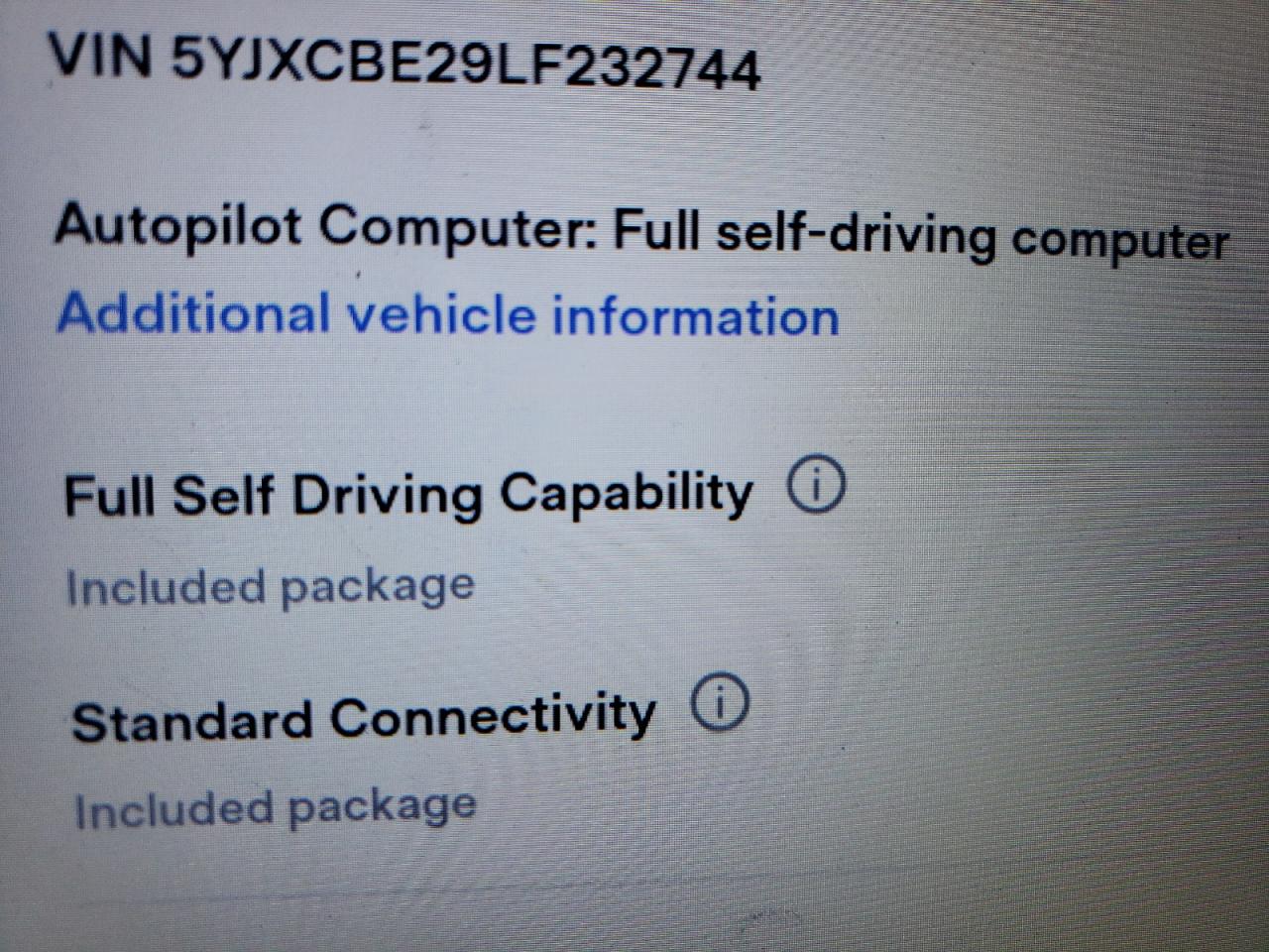 Photo 9 from auction – 2020 TESLA MODEL X with VIN 5YJXCBE29LF232744