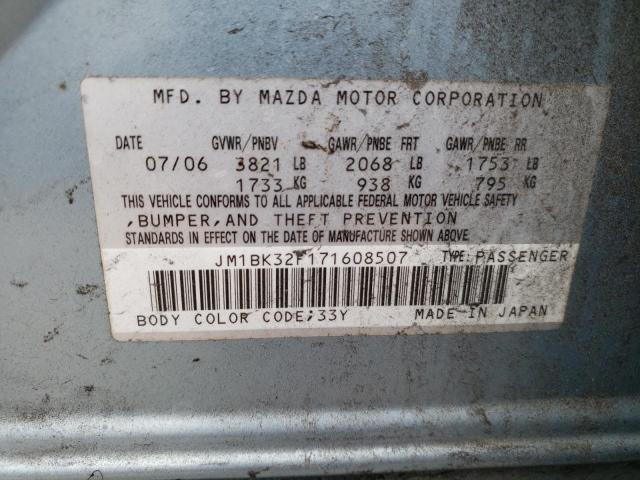 Photo 10 from auction – 2007 MAZDA 3 I with VIN JM1BK32F171608507