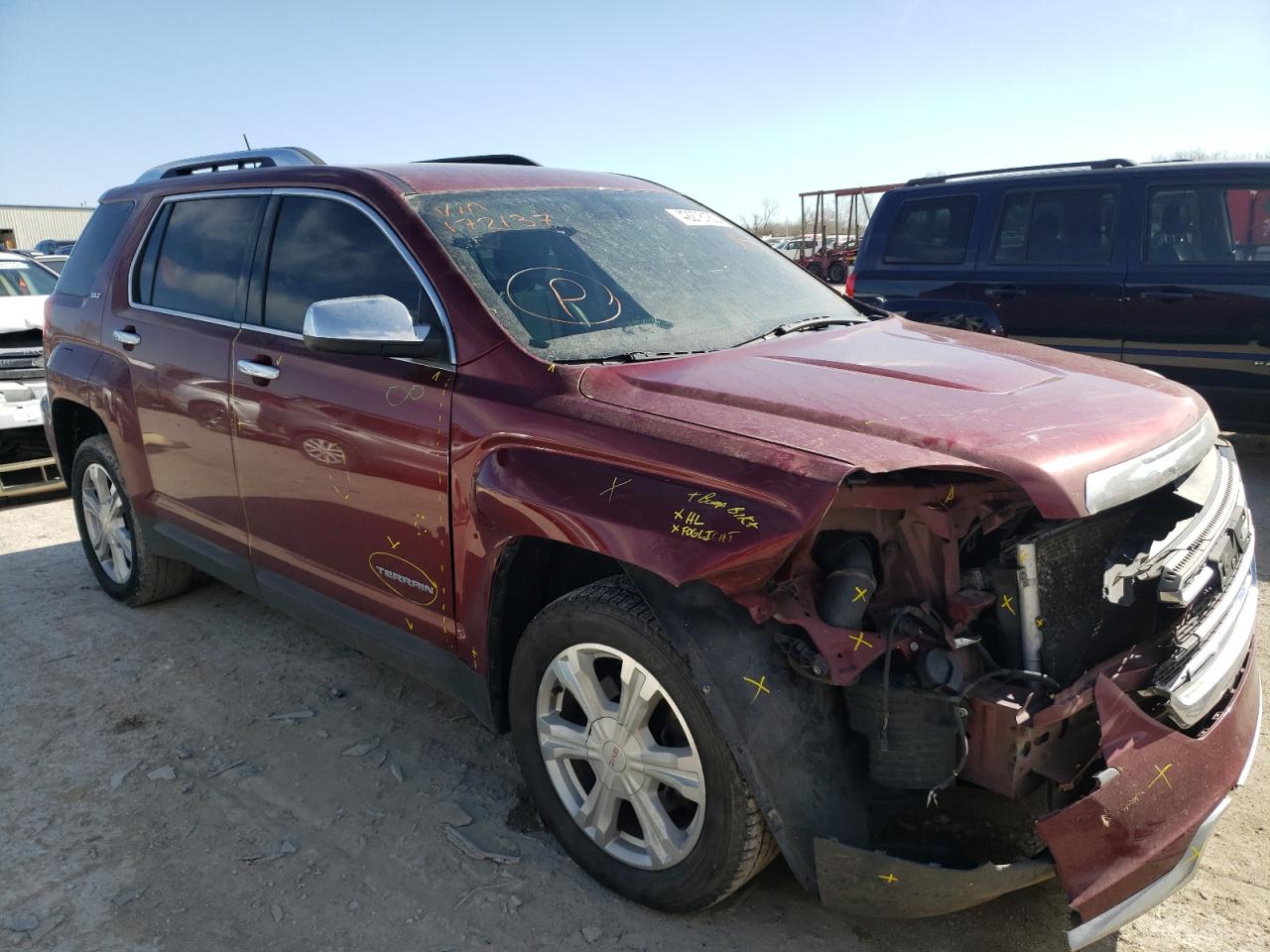 GMC TERRAIN SL 2016 with VIN 2GKFLPE33G6172137 - Photo from auction
