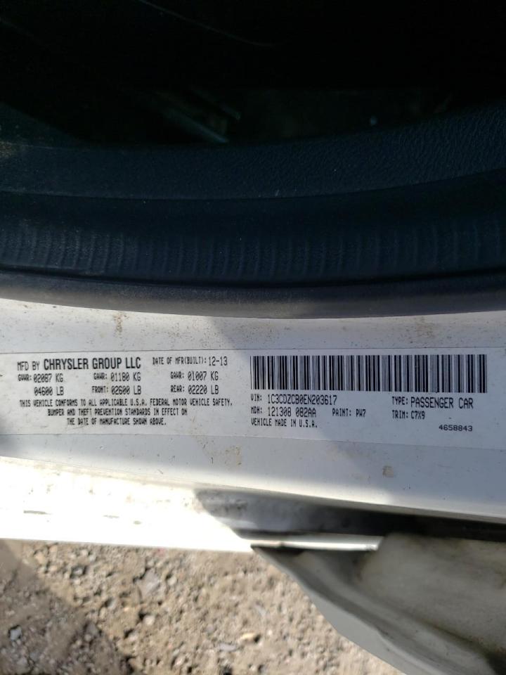 Photo 10 from auction – 2014 DODGE AVENGER SX with VIN 1C3CDZCB0EN203617