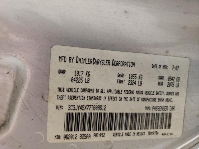 Photo 10 from auction – 2007 CHRYSLER PT CRUISER with VIN 3C3JY45X77T608612