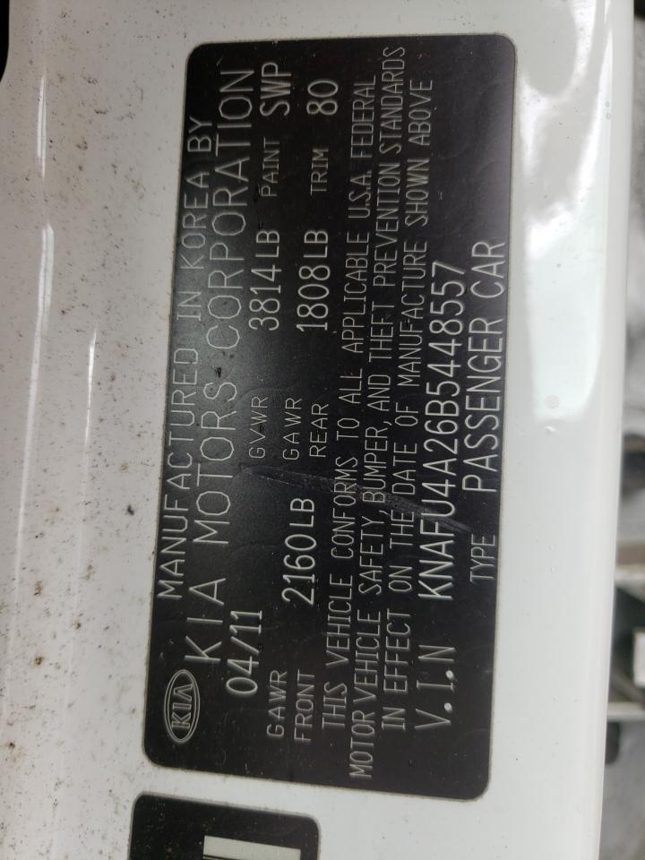 Photo 10 from auction – 2011 KIA FORTE EX with VIN KNAFU4A26B5448557