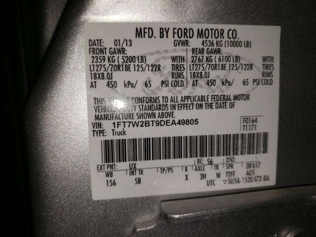 Photo 10 from auction – 2013 FORD F250 SUPER with VIN 1FT7W2BT9DEA49805