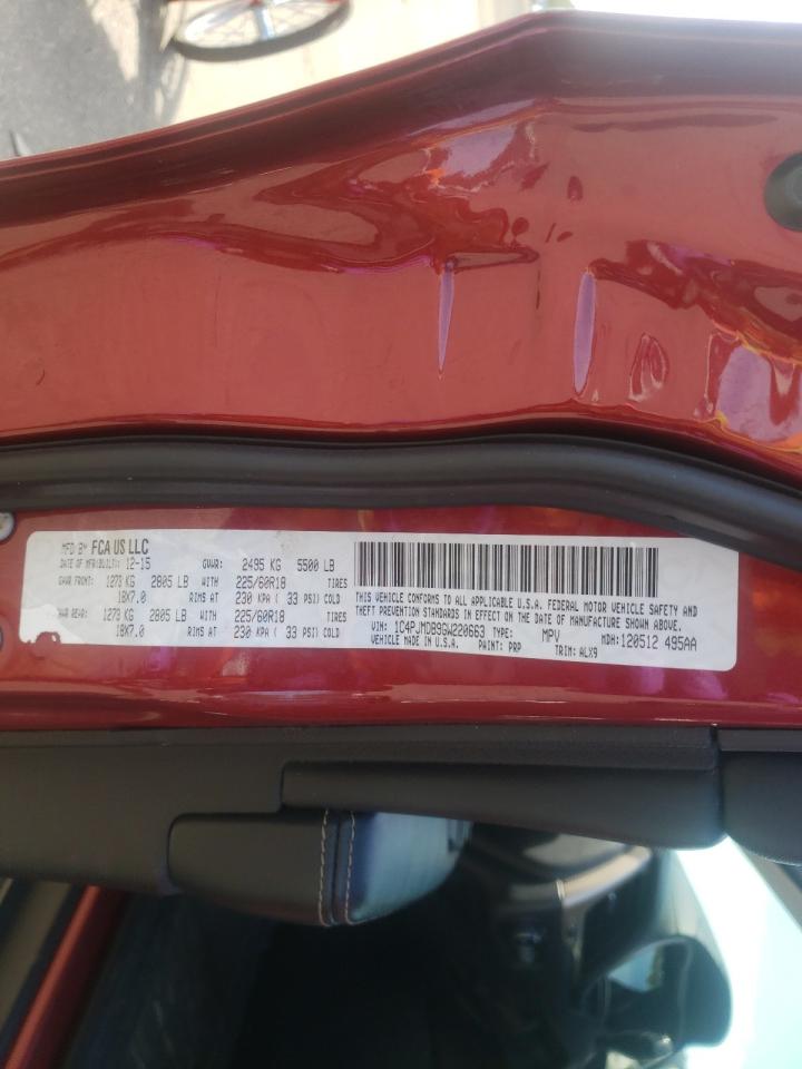 Photo 10 from auction – 2016 JEEP CHEROKEE L with VIN 1C4PJMDB9GW220663