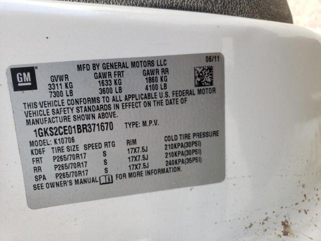 Photo 10 from auction – 2011 GMC YUKON SLT with VIN 1GKS2CE01BR371670