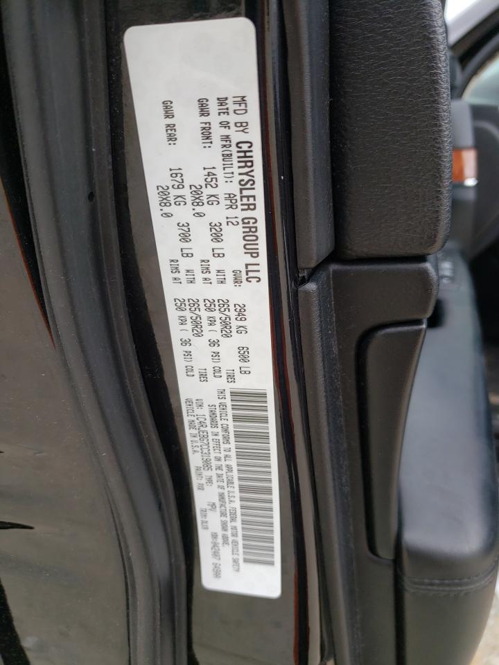 Photo 10 from auction – 2012 JEEP GRAND CHER with VIN 1C4RJEBG7CC319085