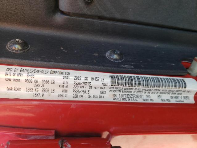 Photo 10 from auction – 2005 JEEP WRANGLER X with VIN 1J4FA39S55P382421