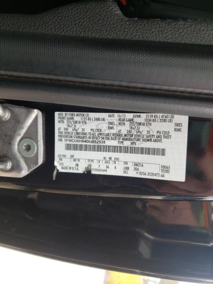 Photo 10 from auction – 2013 FORD ESCAPE SEL with VIN 1FMCU0H94DUB62535