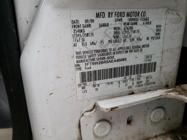 Photo 10 from auction – 2010 FORD F250 SUPER with VIN 1FTSW2BR5AEA40089