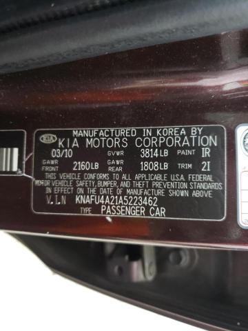 Photo 10 from auction – 2010 KIA FORTE EX with VIN KNAFU4A21A5223462