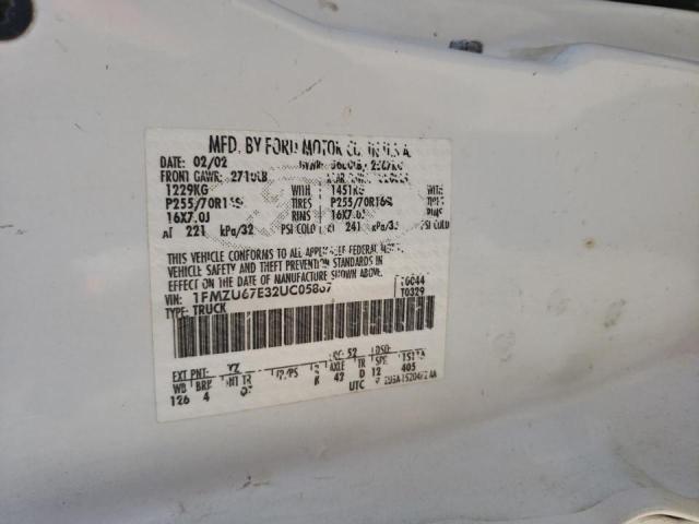 Photo 10 from auction – 2002 FORD EXPLORER S with VIN 1FMZU67E32UC05867