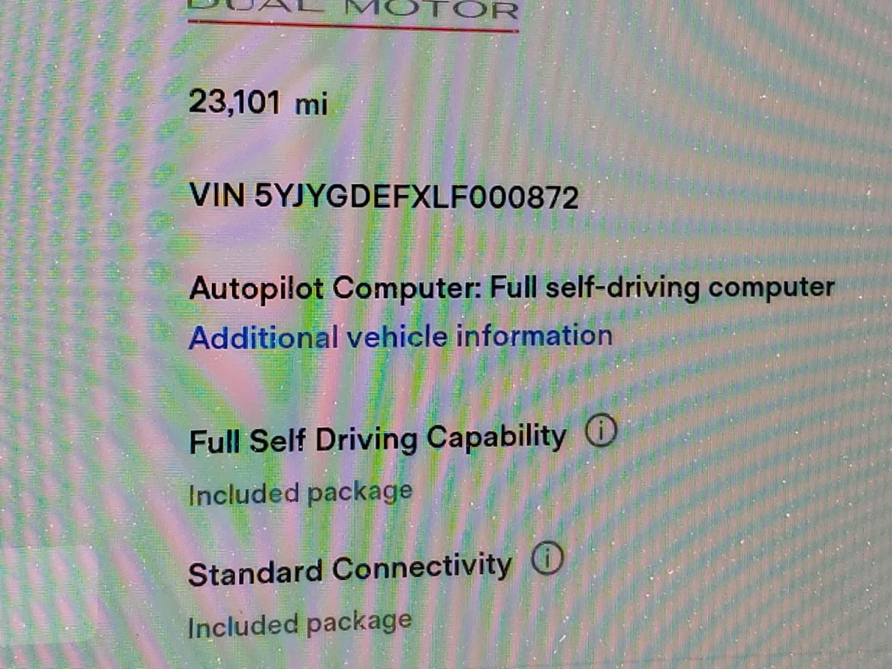 Photo 8 from auction – 2020 TESLA MODEL Y with VIN 5YJYGDEFXLF000872