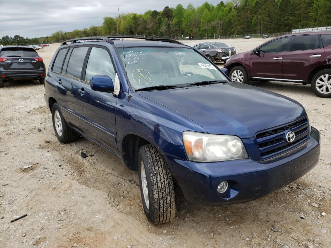 TOYOTA HIGHLANDER 2006 with VIN JTEDD21A460140193 - Photo from auction