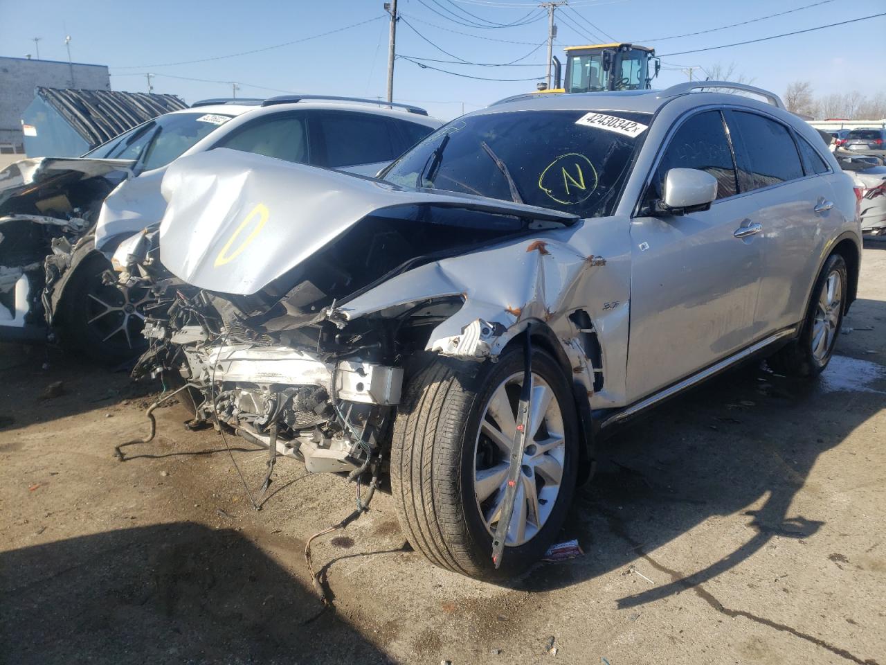 Photo 2 from auction – 2015 INFINITI QX70 with VIN JN8CS1MW2FM480642
