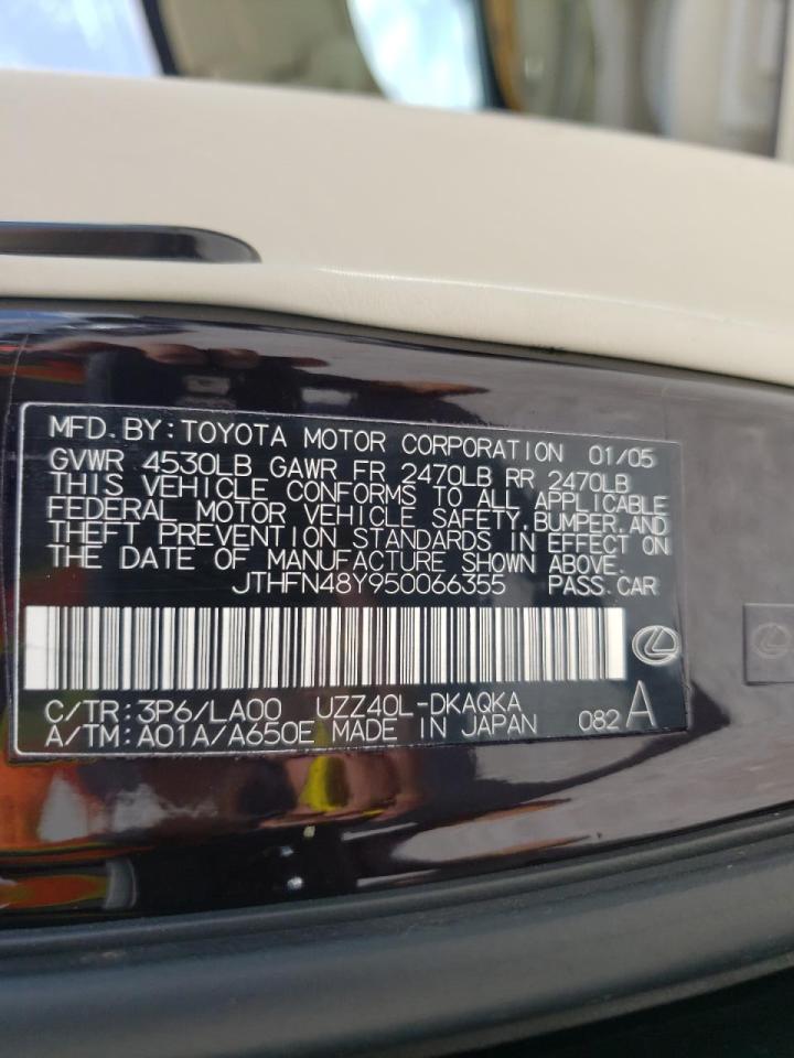 Zdjęcie 10 z aukcji – 2005 LEXUS SC 430 z VIN JTHFN48Y950066355