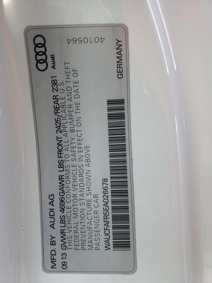 Photo 10 from auction – 2014 AUDI A5 PREMIUM with VIN WAUCFAFR5EA026678