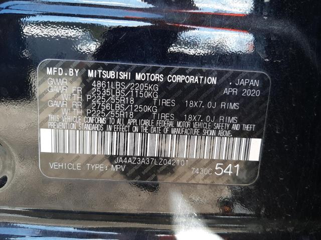 Photo 10 from auction – 2020 MITSUBISHI OUTLANDER with VIN JA4AZ3A37LZ042101