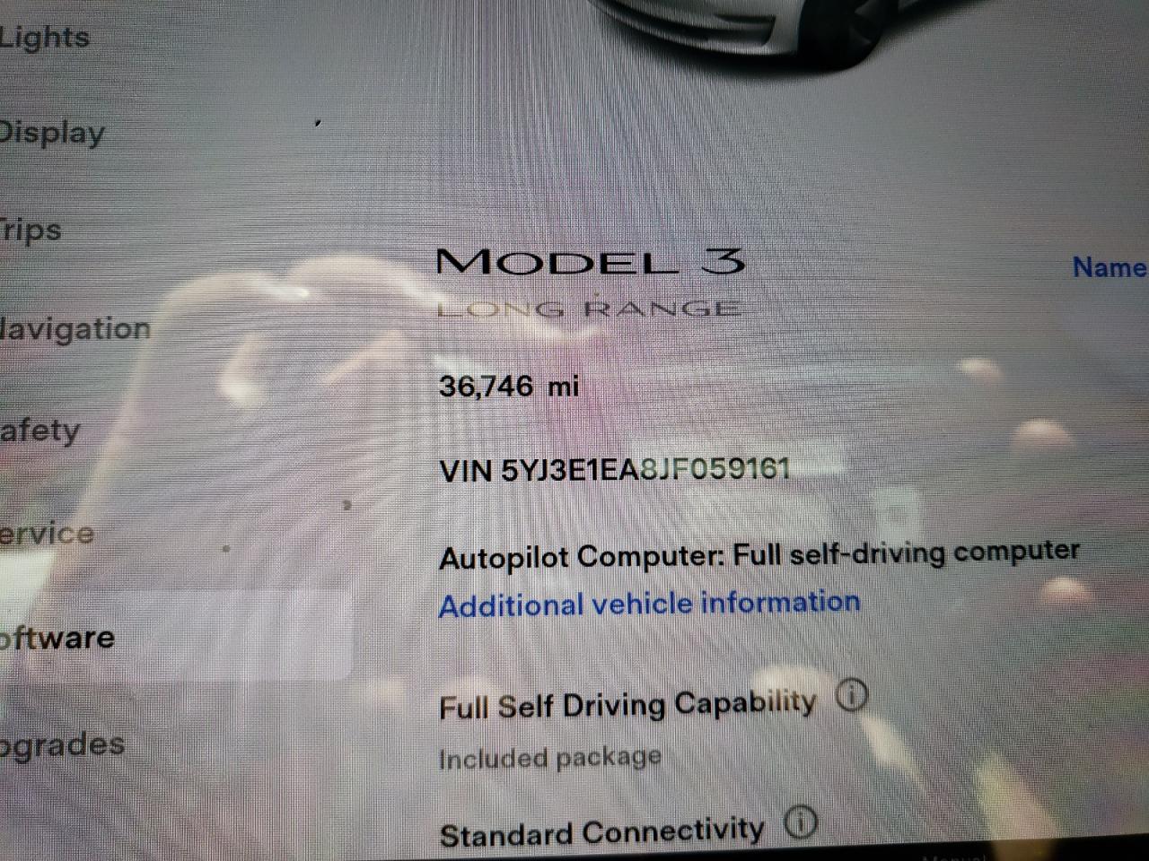 Photo 8 from auction – 2018 TESLA MODEL 3 with VIN 5YJ3E1EA8JF059161