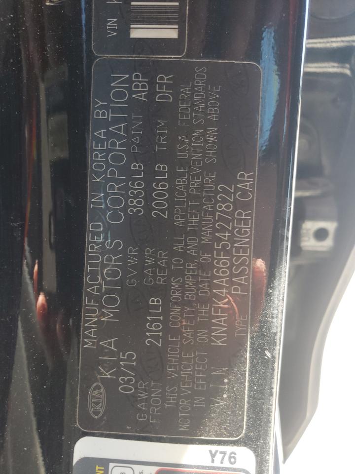 Photo 10 from auction – 2015 KIA FORTE LX with VIN KNAFK4A66F5427822