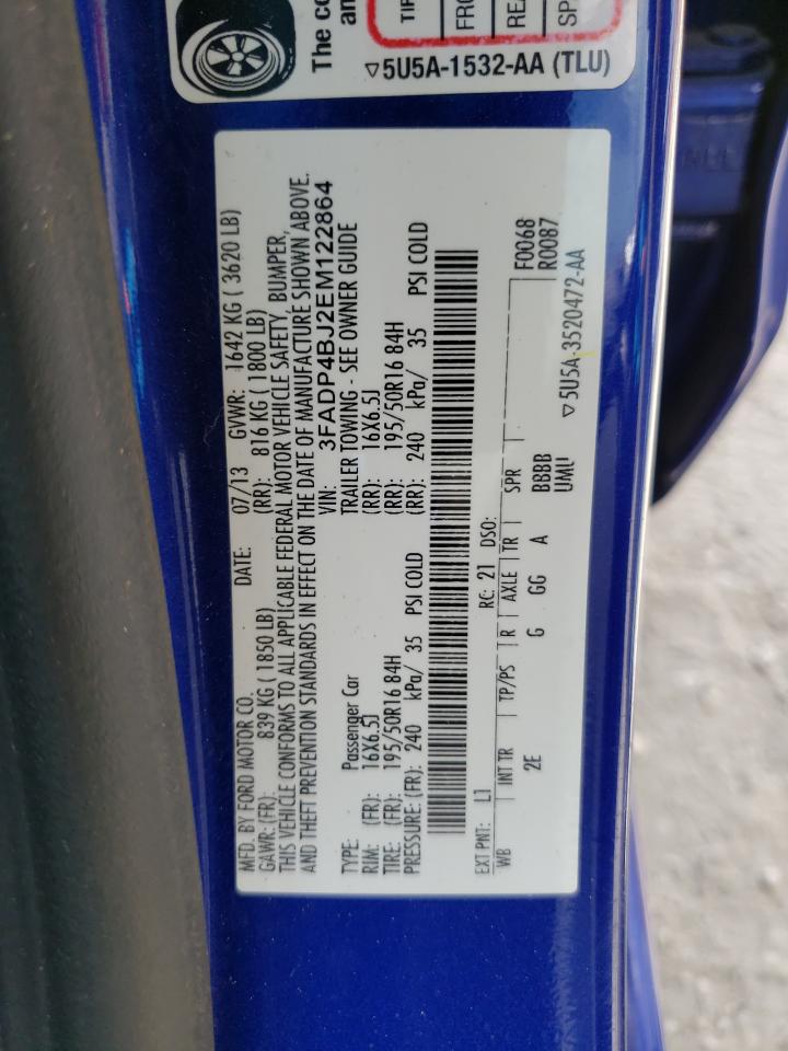 Photo 10 from auction – 2014 FORD FIESTA SE with VIN 3FADP4BJ2EM122864