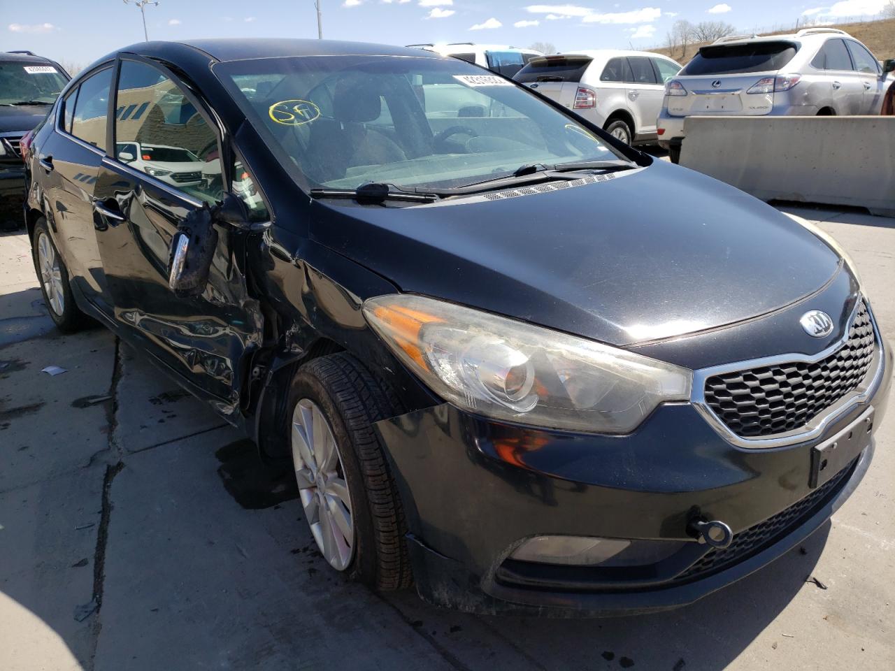 KIA FORTE EX 2014 with VIN KNAFX4A89E5123806 - Photo from auction