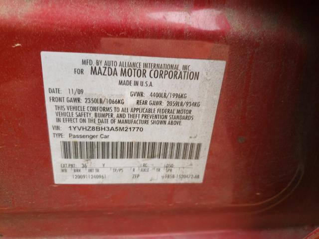 Photo 10 from auction – 2010 MAZDA 6 I with VIN 1YVHZ8BH3A5M21770
