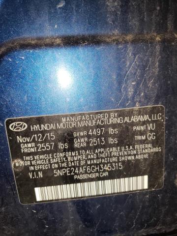 Photo 10 from auction – 2016 HYUNDAI SONATA SE with VIN 5NPE24AF6GH345315