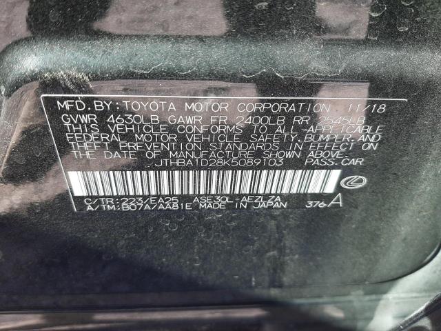 Photo 10 from auction – 2019 LEXUS IS 300 with VIN JTHBA1D28K5089103