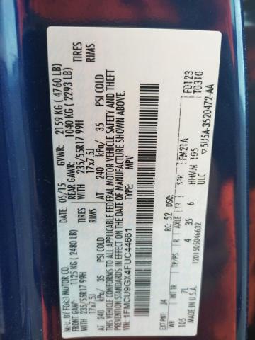 Photo 10 from auction – 2015 FORD ESCAPE SE with VIN 1FMCU9GX4FUC44661