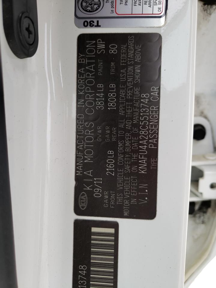 Photo 10 from auction – 2012 KIA FORTE EX with VIN KNAFU4A28C5513748