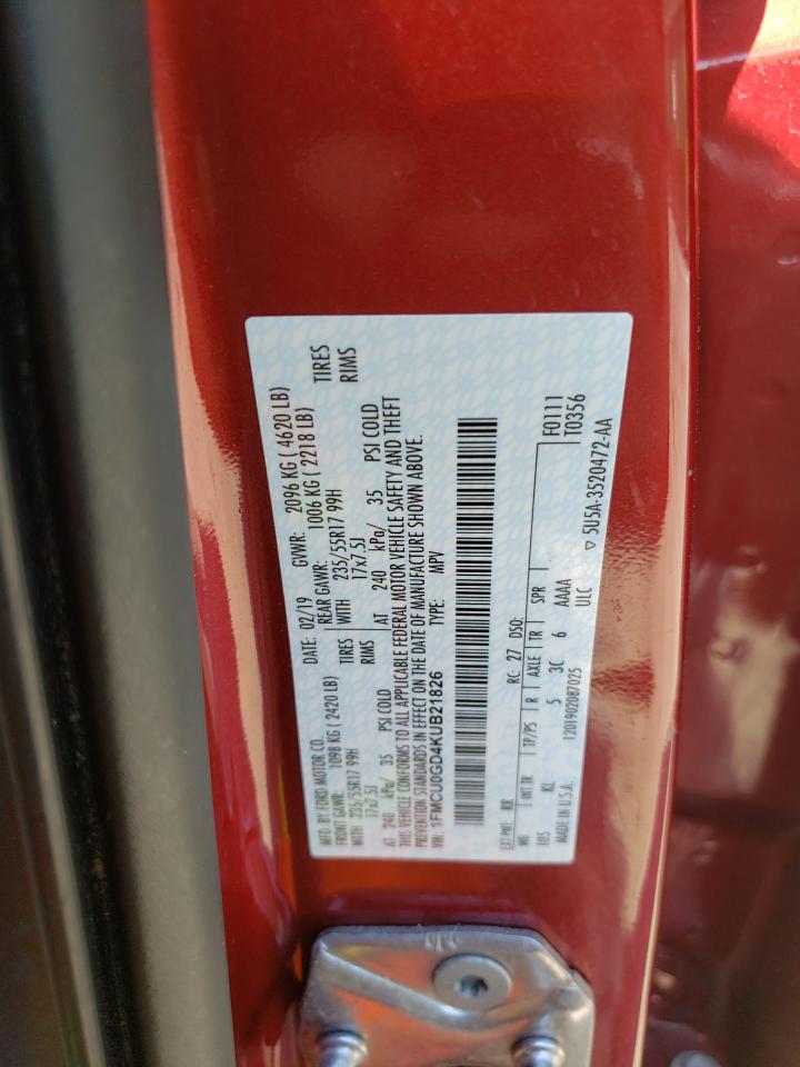Photo 10 from auction – 2019 FORD ESCAPE SE with VIN 1FMCU0GD4KUB21826