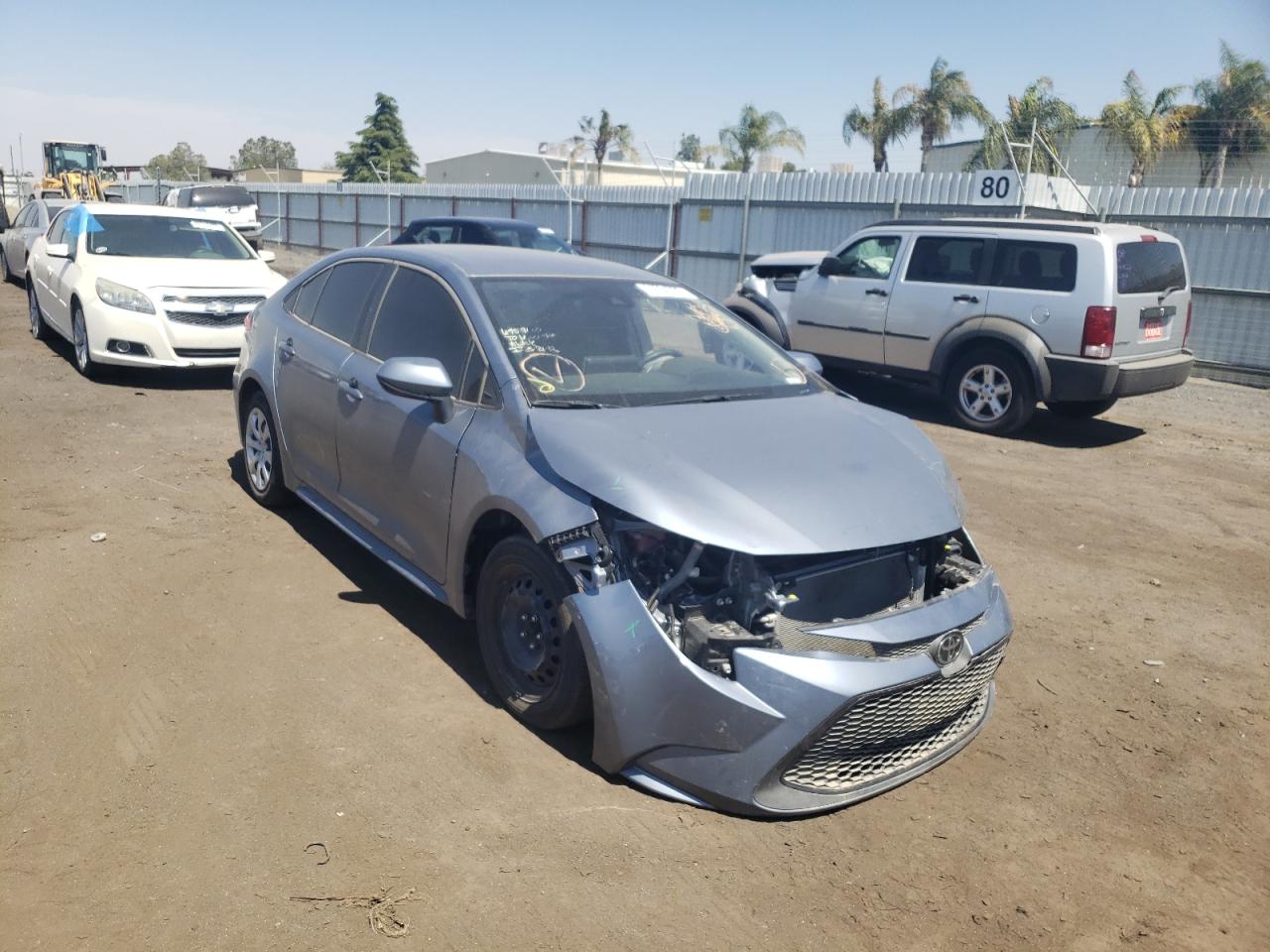 TOYOTA COROLLA LE 2021 with VIN JTDEPMAE6MJ144073 - Photo from auction
