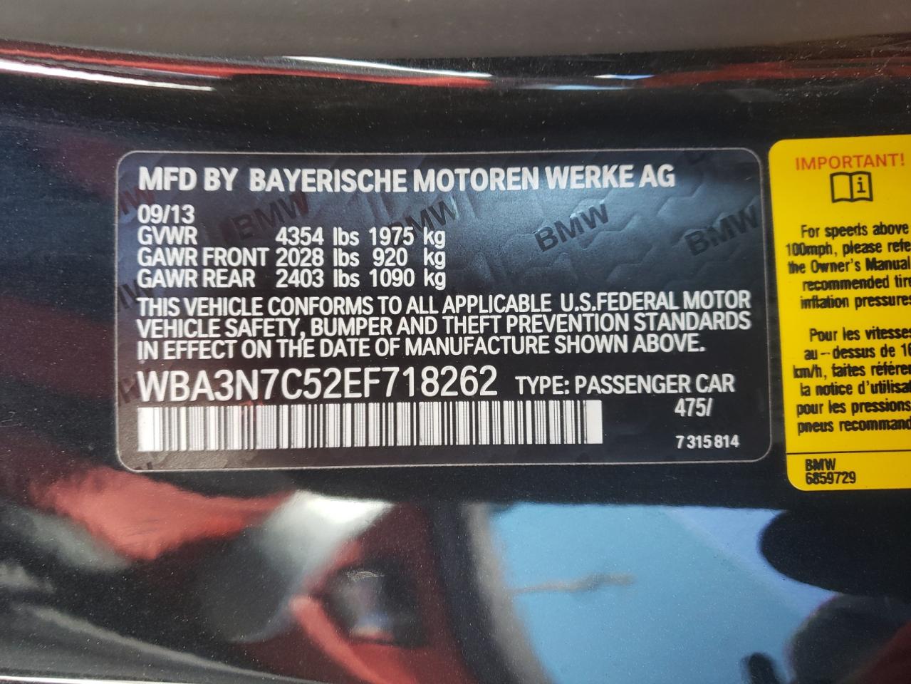 Photo 10 from auction – 2014 BMW 428 I with VIN WBA3N7C52EF718262