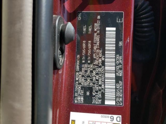Photo 10 from auction – 2016 LEXUS GX 460 with VIN JTJBM7FXXG5132509