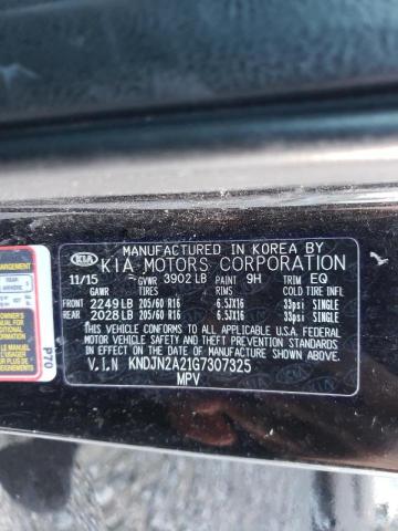 Photo 10 from auction – 2016 KIA SOUL with VIN KNDJN2A21G7307325