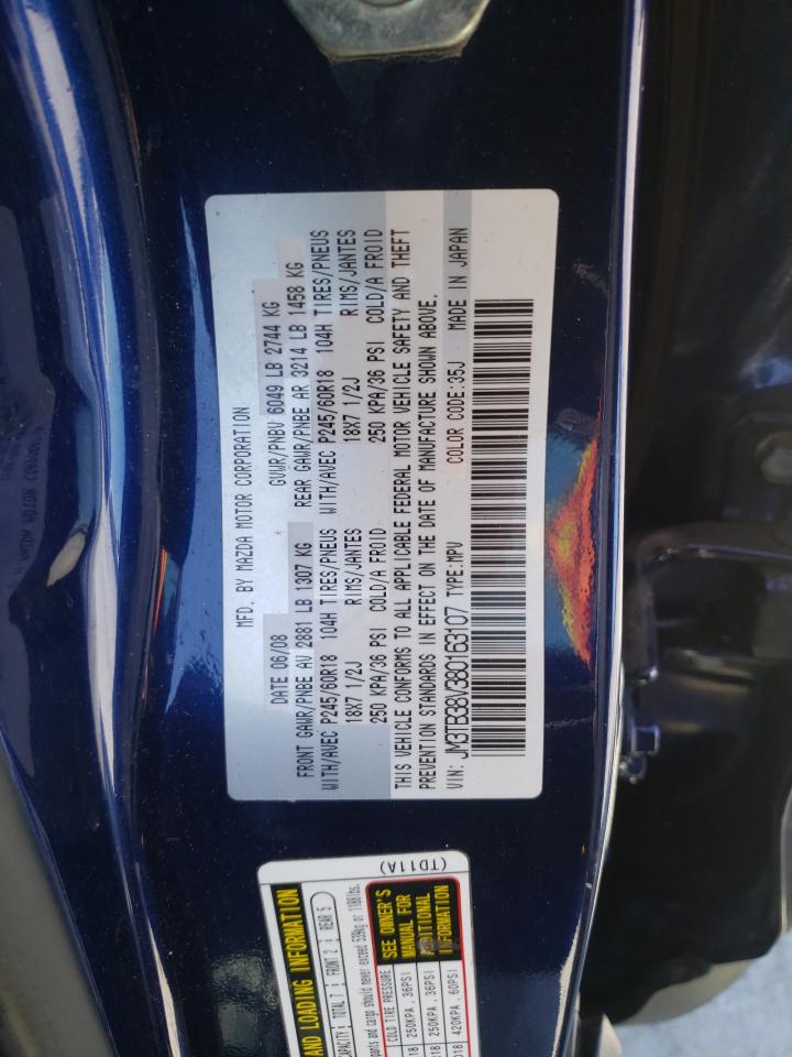Photo 10 from auction – 2008 MAZDA CX-9 with VIN JM3TB38V380163107