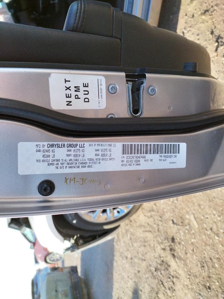 Photo 10 from auction – 2013 CHRYSLER 300C with VIN 2C3CCAET0DH674006