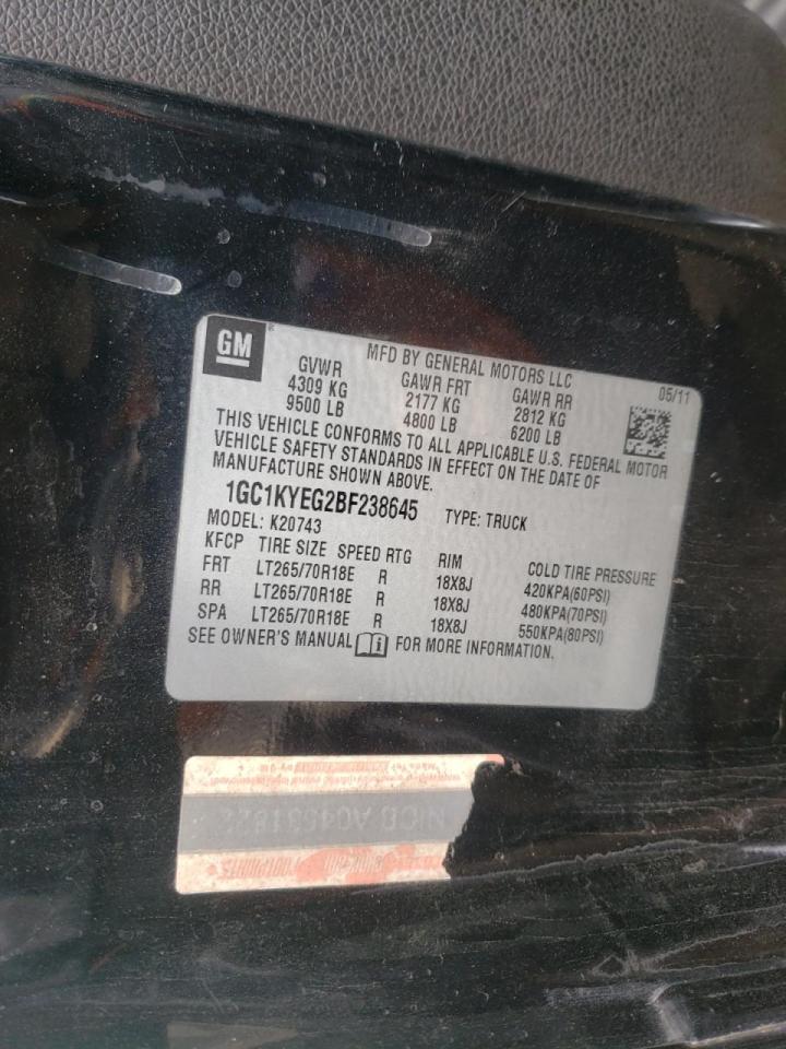 Photo 10 from auction – 2011 CHEVROLET SILVERADO with VIN 1GC1KYEG2BF238645
